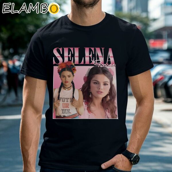Vintage Selena Gomez Vote Or Die T Shirt Black Shirts 2
