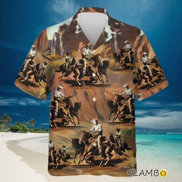Western Cowboy Mens Hawaiian Shirt For Horse Lovers Hawaiian 7