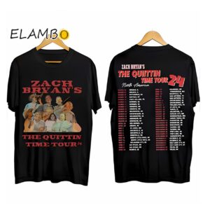 Zach Bryan The Quittin Time Tour 2024 Country Music T-shirt