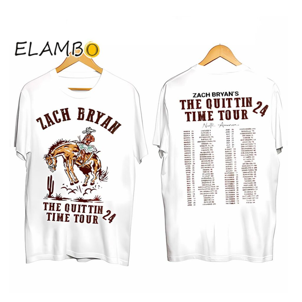 Zach Bryan The Quittin Time Tour 2024 Shirt Vintage Style