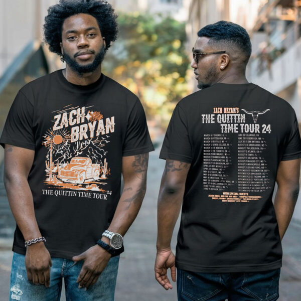 Zach Bryan the Quittin Time Tour 2024 T-shirt