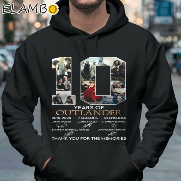 10 Years Of 2014 2024 7 Seasons 83 Episodes Outlander Thank You For The Memories Shirt Hoodie 37