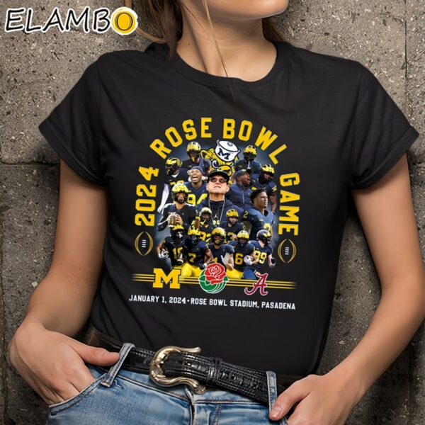 2024 Rose Bowl Game Michigan Wolverines Vs Alabama Crimson Shirt Black Shirts 9