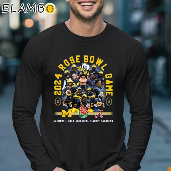 2024 Rose Bowl Game Michigan Wolverines Vs Alabama Crimson Shirt Longsleeve 17