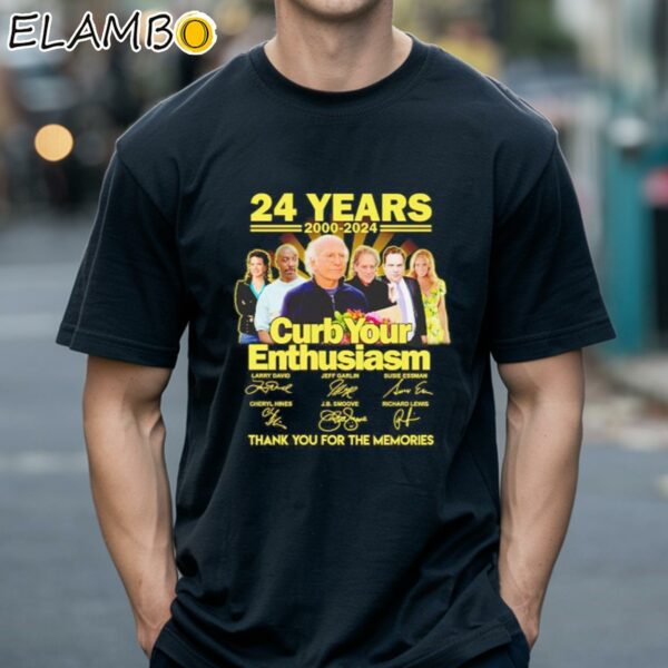 24 Years 2024 Curb Your Enthusiasm Thank You For The Memories Signatures Shirt Black Shirts 18