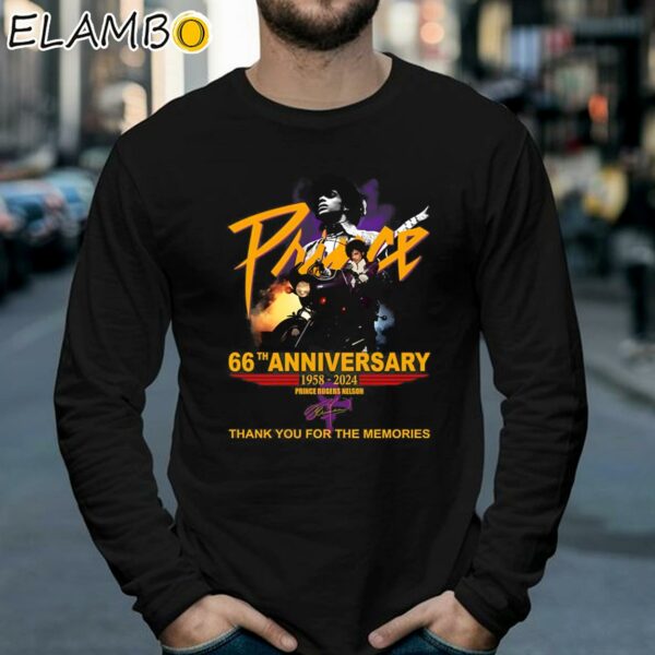 66th Anniversary 1958 2024 Prince Rogers Nelson Thank You For The Memories T Shirt Longsleeve 39