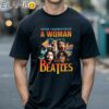 A Woman Who Loves The Beatles Shirt Black Shirts 18