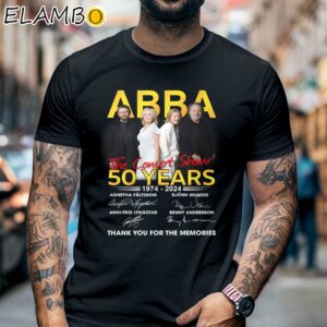 ABBA The Concert Show 50 Years 1974 2024 Thank You For The Memories Shirt Black Shirt 6