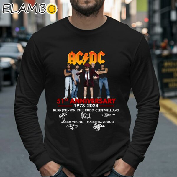ACDC Band 51 Years Signatures 1973 2024 Shirt ACDC Anniversary Fan Lovers Longsleeve 40