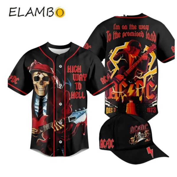 ACDC High Way To Hell I'm On The Way To The Promised Land Baseball Jersey Printed Thumb
