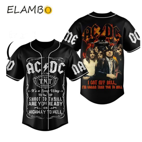 ACDC I Got My Bell Im Gonna Take You To Hell Personalized Baseball Jersey Printed Thumb