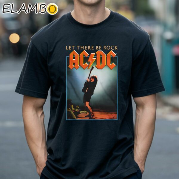 ACDC Let There Be Rock Shirt Vintage Heavy Metal Black Shirts 18