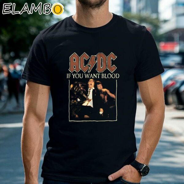ACDC On Stage If You Want Blood Shirt Black Shirts Shirt