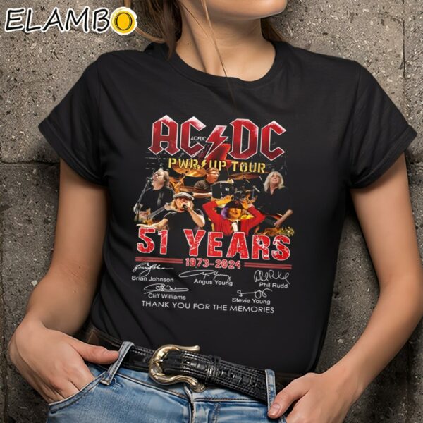 ACDC Pwr Up Tour 51 Years Of 1973 2024 Thank You For The Memories Shirt Music Gifts Black Shirts 9