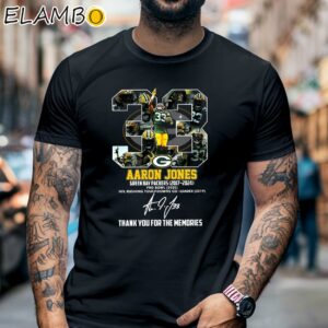 Aaron Jones Green Bay Packers 2017 2024 Thank You For The Memories T Shirt Black Shirt 6
