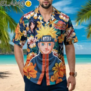 Anime Naruto Shippuden Hawaiian Floral Tropical Button Shirt Printed Aloha