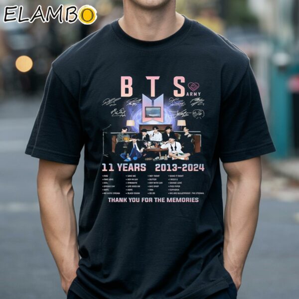 BTS 11 Years 2013 2024 Thank You For The Memories Shirt Black Shirts 18