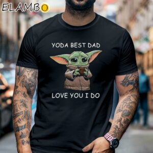 Baby Yoda Coffee Best Dad Love You I Do shirt Black Shirt 6