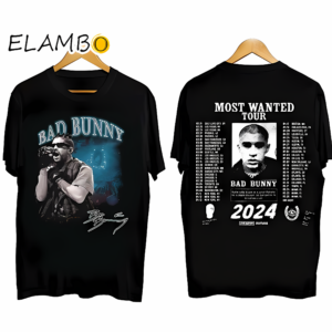 Bad Bunny 2024 Most Wanted Tour Album Signature Shirt