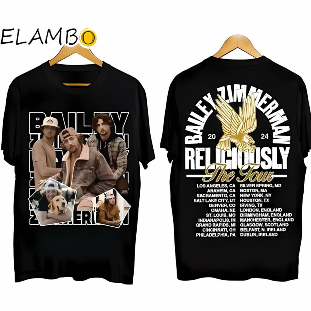 Bailey Zimmerman Religiously World Tour 2024 Shirt Printed Printed