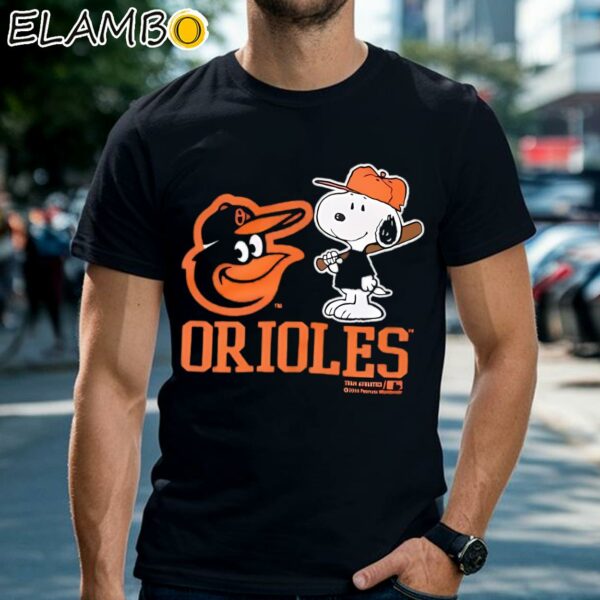 Baltimore Orioles MLB Snoopy Peanuts Shirt Black Shirts Shirt