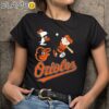 Baltimore Orioles Snoopy And Charlie Brown Lets Play Baseball Together T Shirt Black Shirts 9