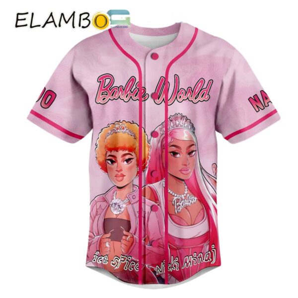 Barbie World Nicki Minaj Ice Spice Personalized Baseball Jersey Printed Thumb