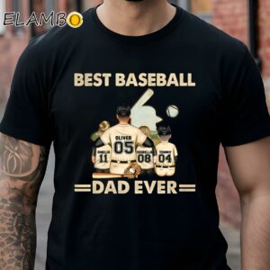 Best Baseball Ever Dad Shirts Fathers Day Personalized Gifts Black Shirt Shirts