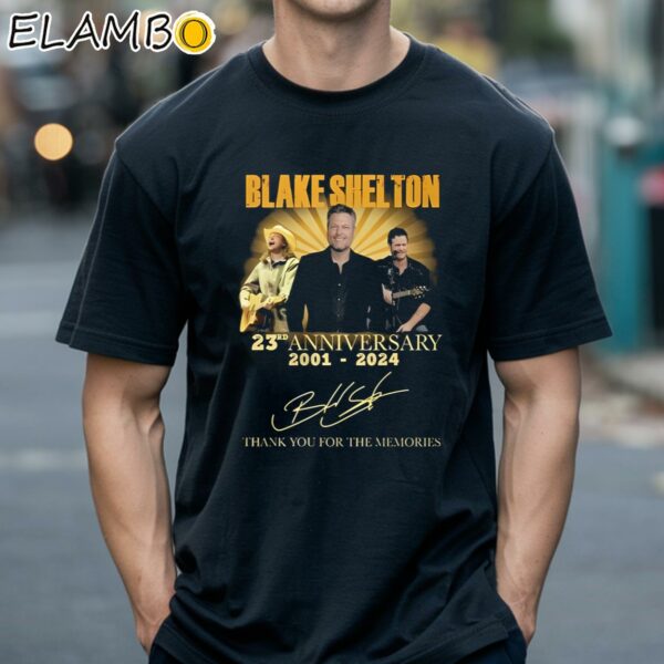 Blake Shelton 23rd Anniversary 2001 2024 Thank You For The Memories Shirt Black Shirts 18