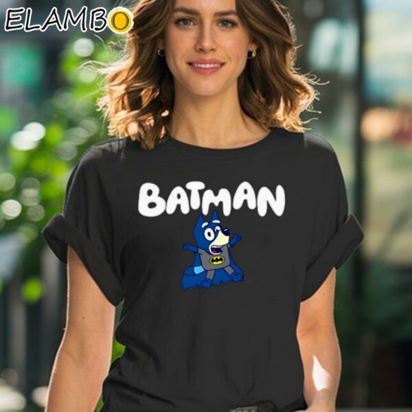Bluey Batman Batdad Cartoon Shirt Black Shirt 41