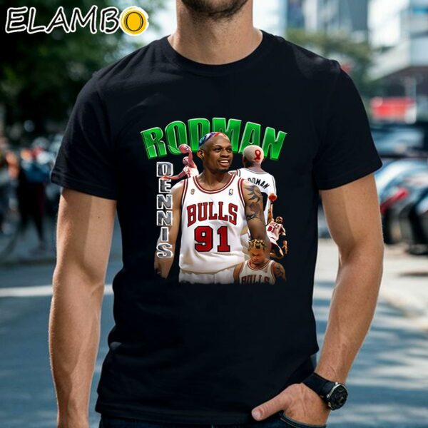 Bootleg Retro Dennis Rodman Chicago Bulls Shirt Black Shirts Shirt