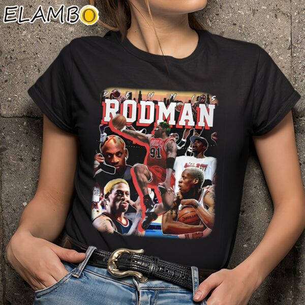 Bootleg Retro Dennis Rodman Graphic Tee Black Shirts 9