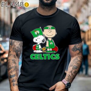 Boston Celtics Basketball Snoopy Peanuts Charlie Brown Shirt Black Shirt 6