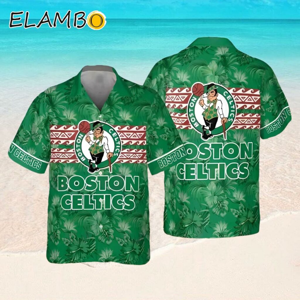 Boston Celtics NBA Hibiscus Pattern Hawaiian Shirt