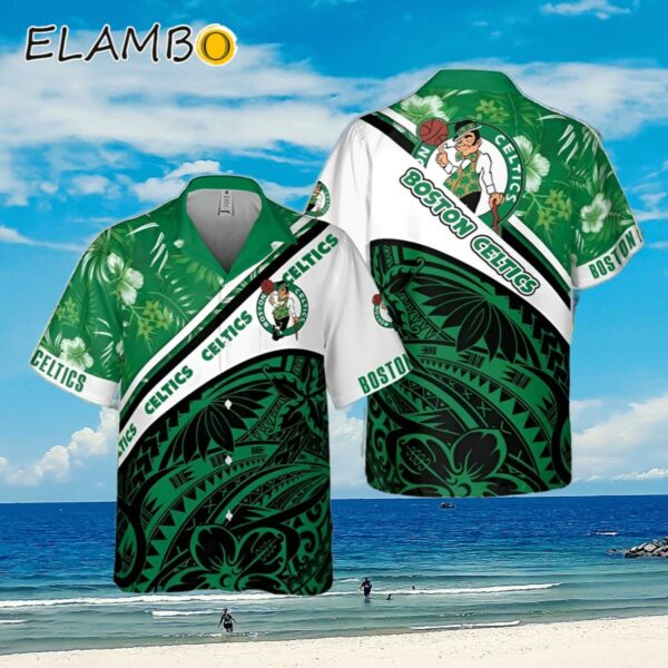 Boston Celtics Polynesian Pattern National National Basketball Association Hawaiian Shirt Aloha Shirt Aloha Shirt