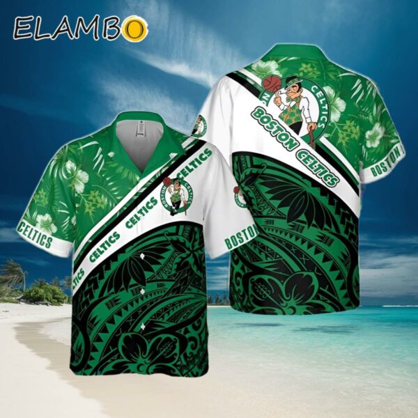 Boston Celtics Polynesian Pattern National National Basketball Association Hawaiian Shirt Hawaiian Hawaiian
