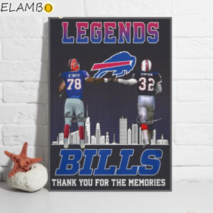 Buffalo Bills Legends Thank You For The Memories Wall Art Poster Canvas