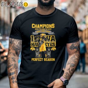 Champions Back To Back To Back 2022 2023 2024 Iowa Hawkeyes Perfect Season Shirt Black Shirt 6