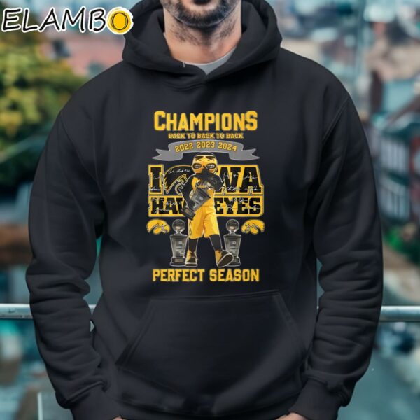 Champions Back To Back To Back 2022 2023 2024 Iowa Hawkeyes Perfect Season Shirt Hoodie 4