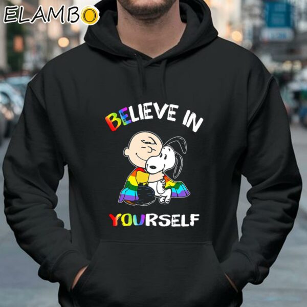 Charlie And Snoopy Believe In Yourself LGBT Tee Shirt Hoodie 37
