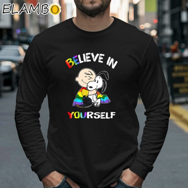 Charlie And Snoopy Believe In Yourself LGBT Tee Shirt Longsleeve 40