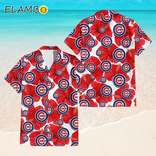 Chicago Cubs Big Red Hibiscus Lover 3D Hawaiian Shirt Hawaaian Shirt Hawaaian Shirt