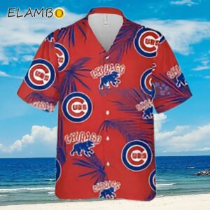 Chicago Cubs Palm Leaves Pattern Hawaiian Shirt Aloha Shirt Aloha Shirt
