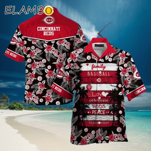 Cincinnati Reds Tropical Button Up Hawaiian Shirt Hawaiian Hawaiian