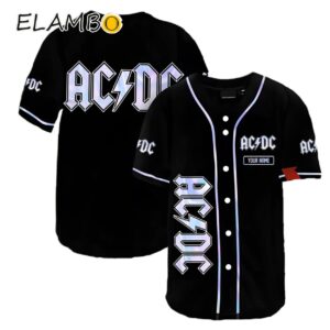 Custom Name ACDC Music Band Baseball Jersey Shirt Printed Thumb