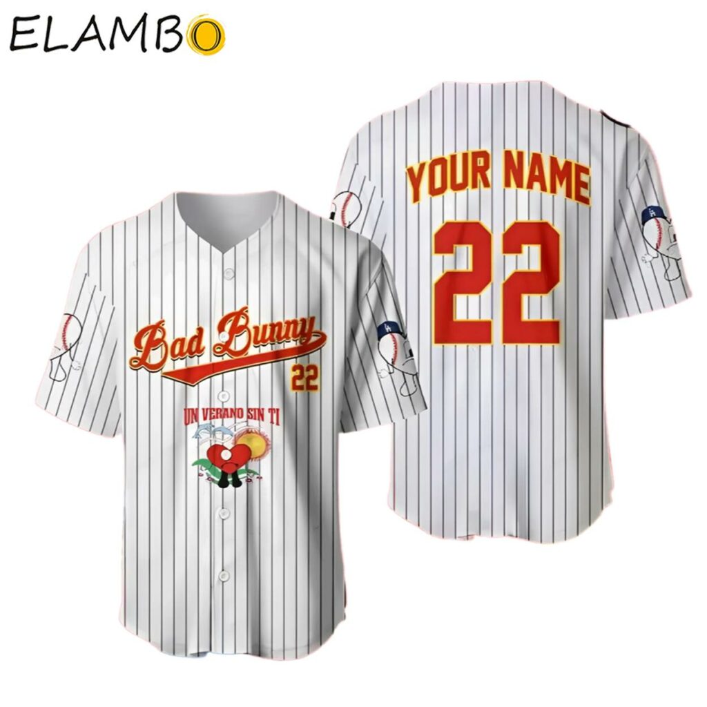 Custom Name And Number Bad Bunny Un Verano Sin Ti Baseball Jersey