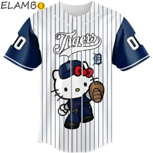 Custom Name Number Detroit Tigers Special Hello Kitty Baseball Jersey MLB