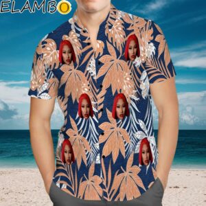 Custom Nicki Minaj Hawaiian Shirt Photo Blue Leaves Hawaiian Shirt Aloha Shirt Aloha Shirt