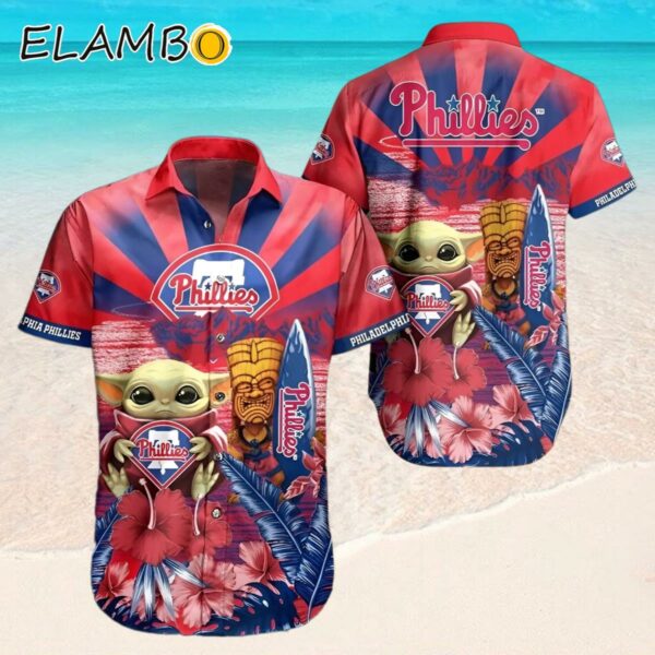 Cute Baby Yoda Philadelphia Phillies Hawaiian Shirt Hawaaian Shirt Hawaaian Shirt