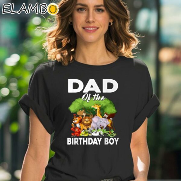 Dad of The Birthday Boy Safari Zoo Bday Party Celebration Shirt Black Shirt 41